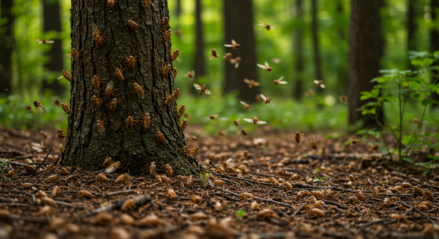 The Great Emergence of Brood XIV Periodical Cicadas in 2025