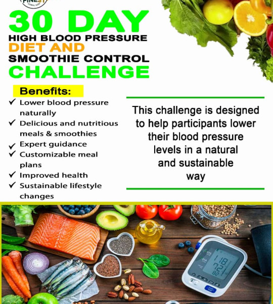 30-Day High Blood Pressure Diet and Smoothie Control Challenge
