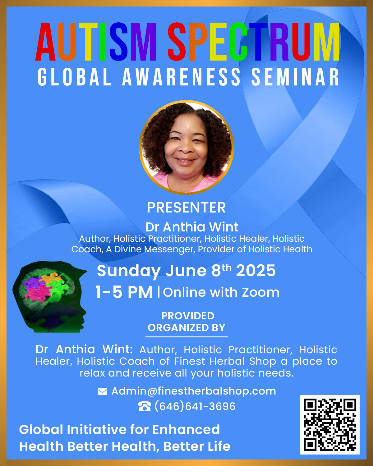 Autism Speaks Global Awareness Seminar:Bridging Understanding Through Holistic Healing.